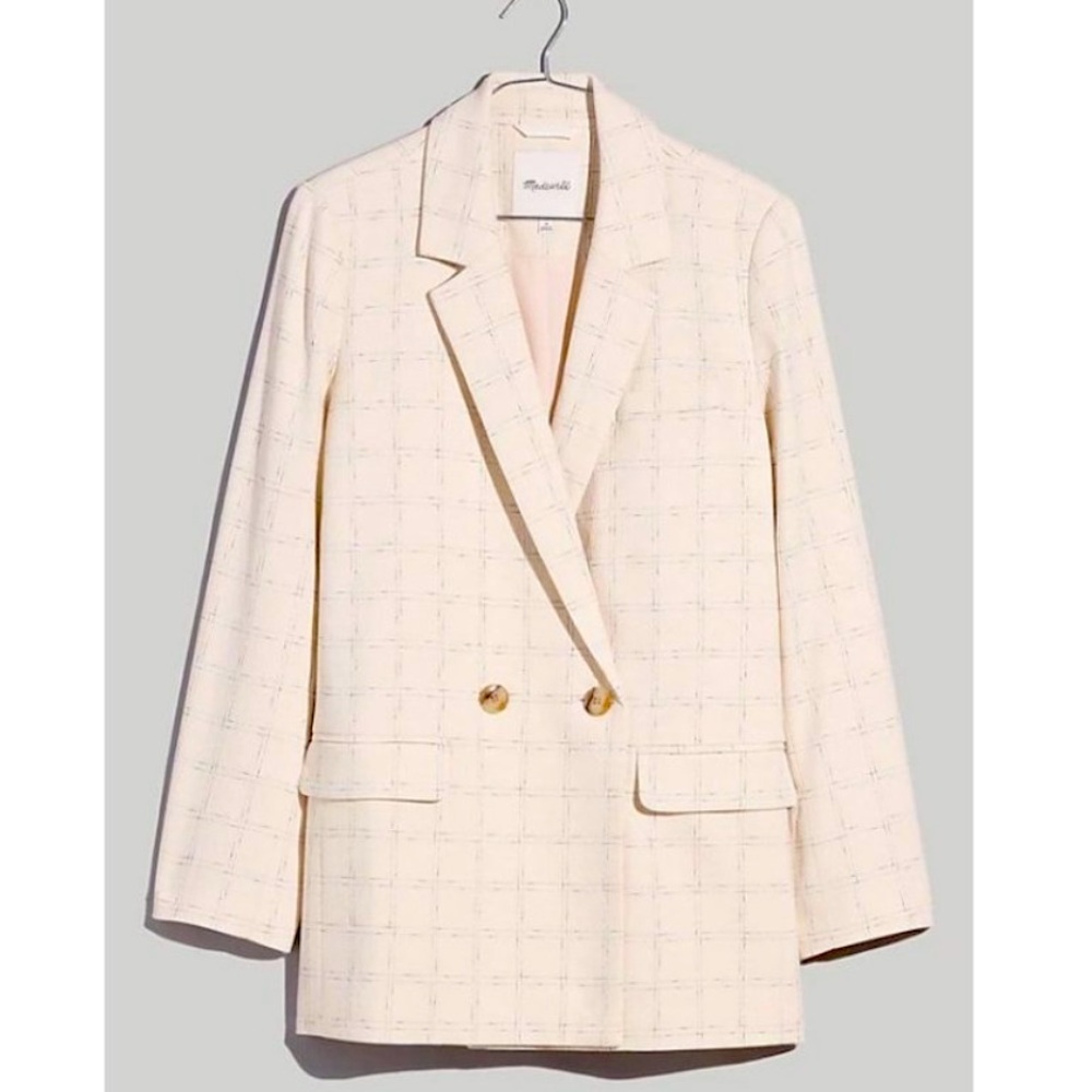 Madewell The Caldwell Blazer Ghent Plaid Size L, NWT